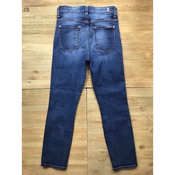 7FAM Cropped High Waist Vintage Straight Jeans - Picture 3 of 5